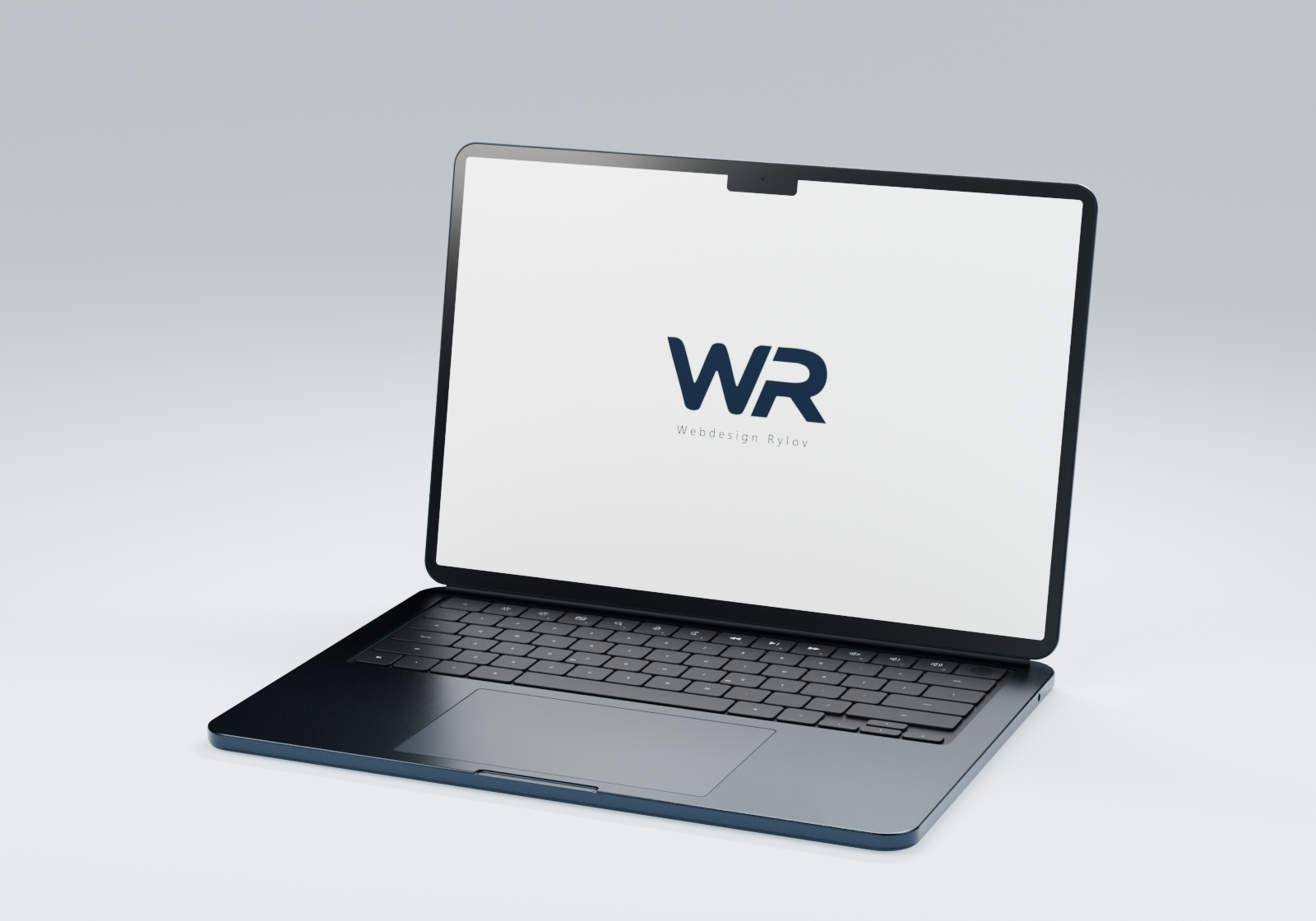 Rylov-Laptop mit geöffnetem Display